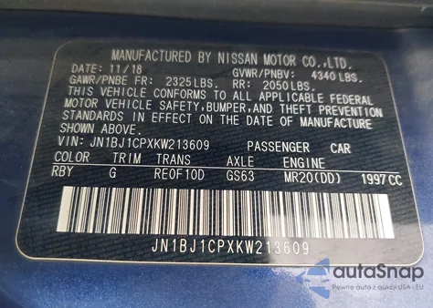 2019 Nissan Rogue Sport S из США, поврежденный, VIN JN1BJ1CPXKW213609